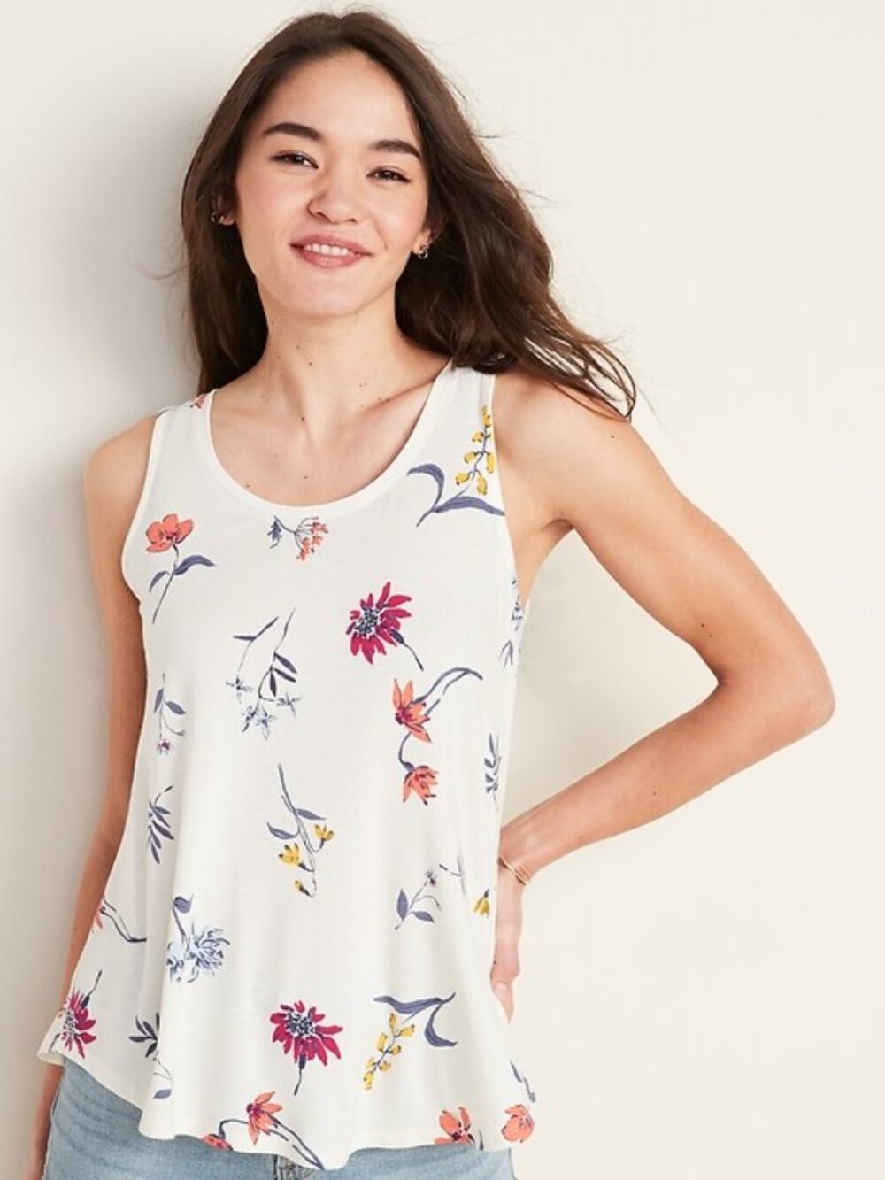 Old Navy Luxe Printed Swing Tank for Women - Size M